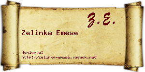 Zelinka Emese névjegykártya